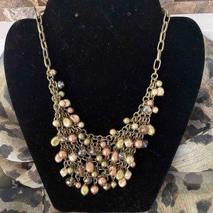 Beaded Chain Mail Collar Necklace